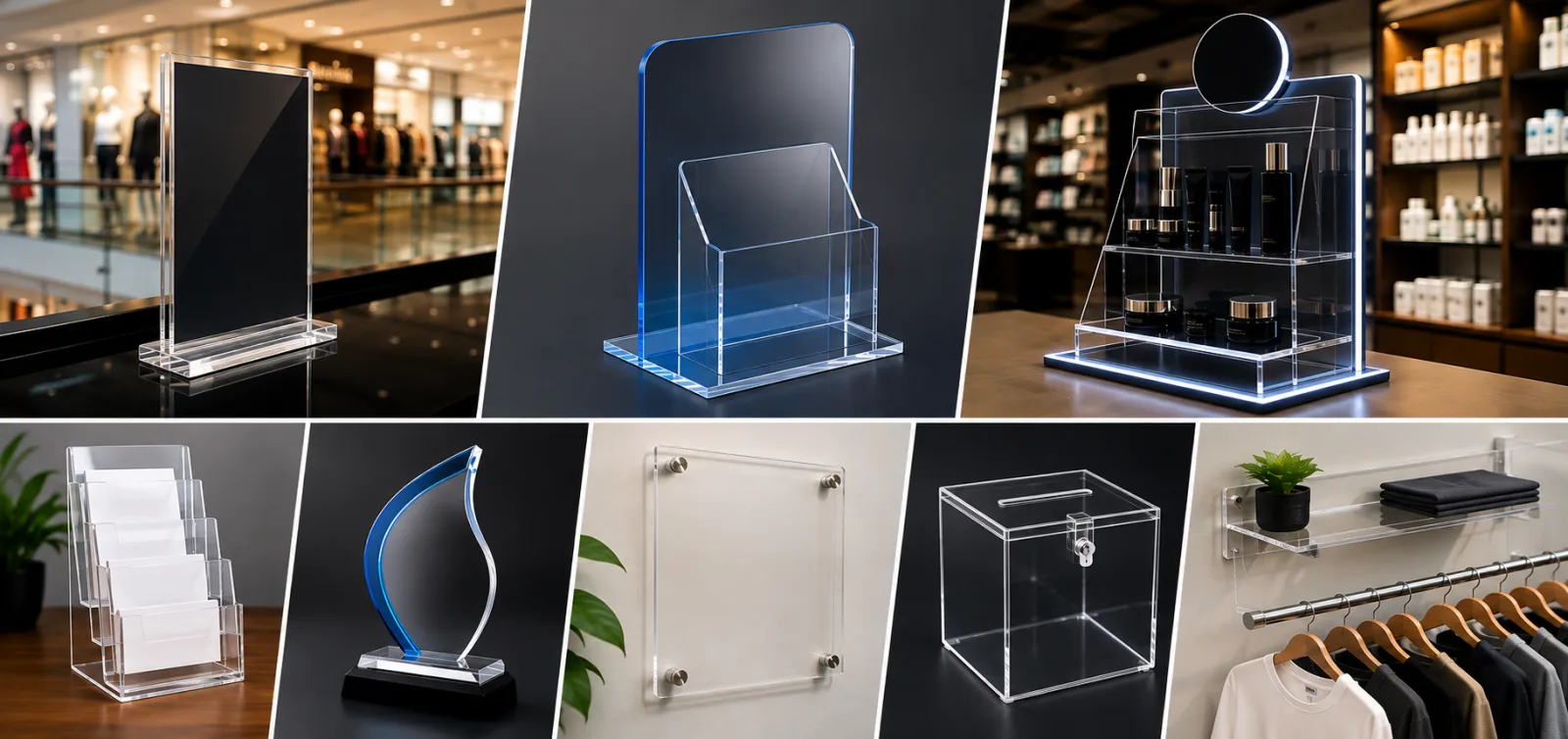 Displays em Acrílico em aplicação real