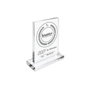 Troféu Acrílico Personalizado Premium 20mm Maciço Logo — foto 2