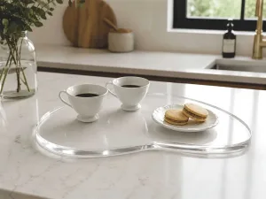 Bandeja Acrílico Orgânica Decorativa Transparente Mesa — foto 1