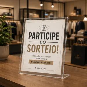 Display Porta Folha Acrilico L Horizontal Mesa Cardapio — foto 4