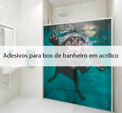 Adesivos para box de banheiro em acrílico